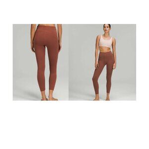 Lululemon In Still High-Rise Athletic  Activewear 25" Legging , Ancient Copper